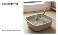 Rust-Resistant Cat Litter Scoop Efficient Sifting Stainless Steel Poop Scooper Easy to Clean Metal Litter Sifter Large Capacity