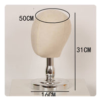 Cloth-coveredCovered Head Mannequin with Stand Smooth Hat Display Stand Compact Hat Display Head Stable for Boutique Displays, Dressing Tables