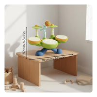 Drum Set with Vocal Input Device Interactive Toy Drum with Vocal Input Device Musical for Young Children, Beginners