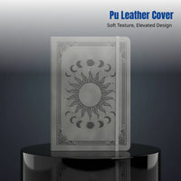 Vintage Notebook, PU Leather Cover with Elastic Band, Multi-Functional, Compact, Personalized Insignia, Academic Design