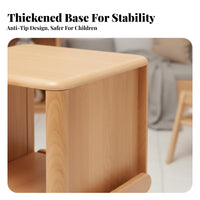 360-Degree Rotation Revolving book storage unit Nordic design Multi-Tier Rotating book storage unit Space-Saving children's Furniture Large Capacity for Toddlers, Parents, Students, Playroom, Nursery, Small Spaces, Kindergarten
