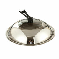 Transparent Glass Lid Universal Fit Stainless Steel Lid Heat-Resistant Skillet Cover Long-Lasting for Stovetop