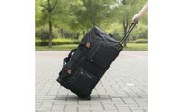 Wheeled Duffel Bag Large Capacity Rolling Travel Bag Multi Portable Travel Duffel with Wheels for Journeyers, Athletes, Road Trips, Training