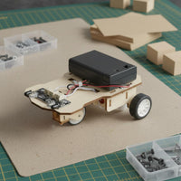 STEM Education Wooden Smart Car Kit Hands-on Ability Robotics Project Creative Thinking for Students