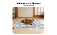 Soft Fleece Pet Blanket All Seasons Use Soft Fleece Dog Blanket Versatile Printed Dog Throw for Young Dogs, Kittens, Kennel, Crate, Couch