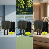 2 Pieces Pickleball Paddle Set with Carry Bag Non-Slip Carry Bag Balanced