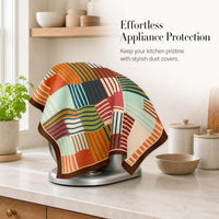 Colorful Patchwork Dust Cover for Coffee Machine Microwave Refrigerator