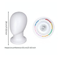 2 Pieces Multi-Size Set Cosplay Head Model Lightweight Foam Mannequin Head Easy to Use Durable for Cosplayers, Hair Stylists, Salon