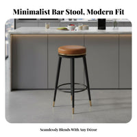 High-Density Foam Cushion Padded Swivel Counter Stool with Footrest Bar Chair Stable Base Seating Furniture Sturdy Construction for Homeowners, Restaurant Owners, Adults, Cafe, Pub, Kitchen Island