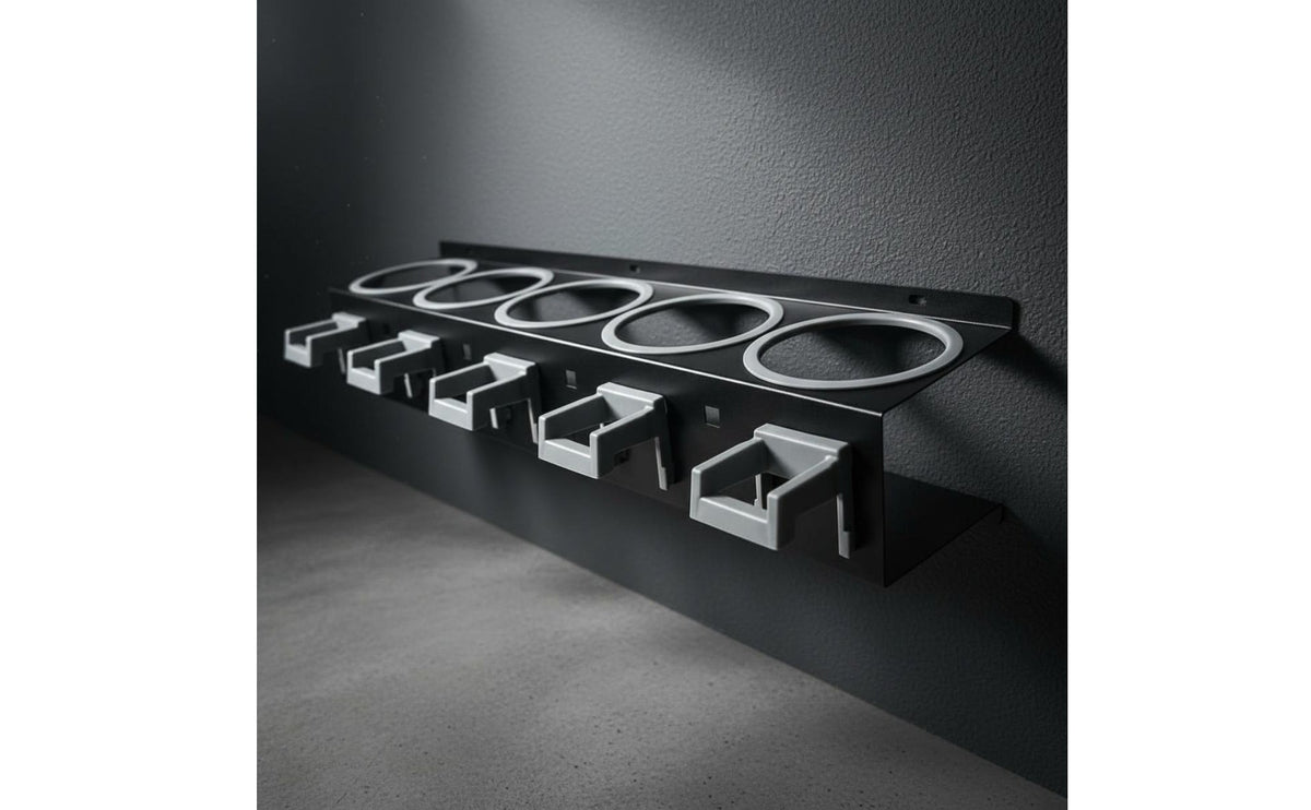 Wall Mount Spray Bottle Rack Sturdy-Duty Spray Bottle Holder Car Detailing Storage Rack Includes Mounting Hardware