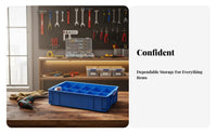 Large Capacity 48compartment Component Case versatile Use Organizer Box strong Construction Parts Container Adjustable Compartments for Hobbyists, craftspersons, DIY hobbyists, Workshop, Garage, Craft Room, Home Office
