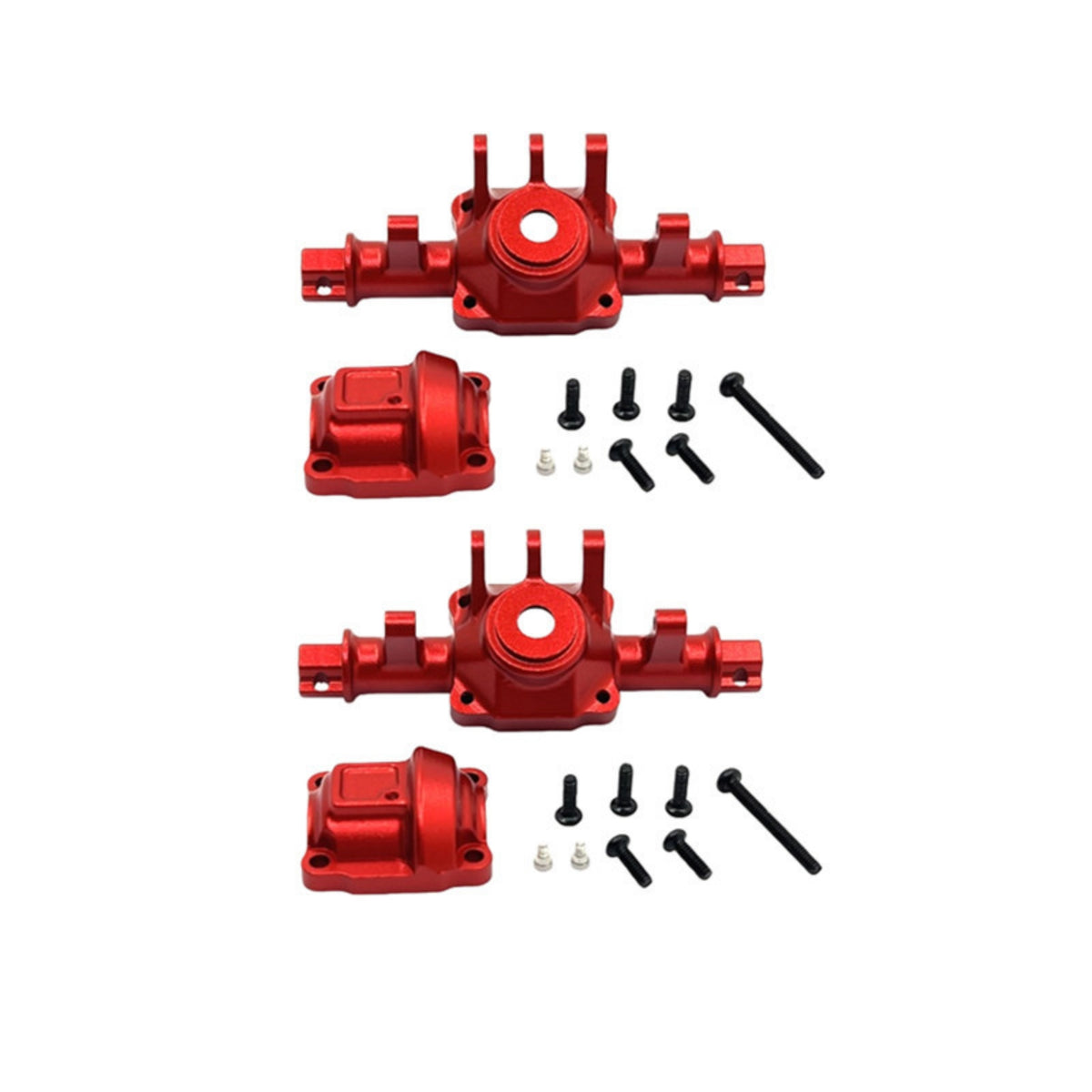 Front and Rear Axle Housing Set CNC-Machined RC Car Axle Housing Set Lightweight Upgrades Part for Hobbyists