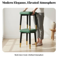 Modern Minimalist Design Stackable Square Ottoman Space-Saving Design Upholstered Vanity Seat Multifunctional Stool Sturdy Construction for Families, Homeowners, Living Room, Bedroom, Small Apartments, Entryway