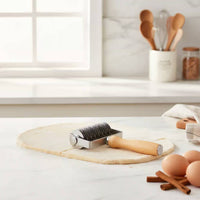 Pastry Lattice Cutter Stainless Steel Pastry Lattice Roller Smooth Rolling Pie Crust Cutter for Home Cooks, Bakery, Pizzeria