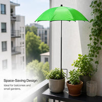 Outdoor Garden Plant Sunshade Umbrella with Shepherd Hook Ground Stake, Waterproof UV Protection Windproof