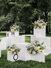 New Wedding Decoration Silk Flower Ball and Pillar Set for Dessert Table and Window Display