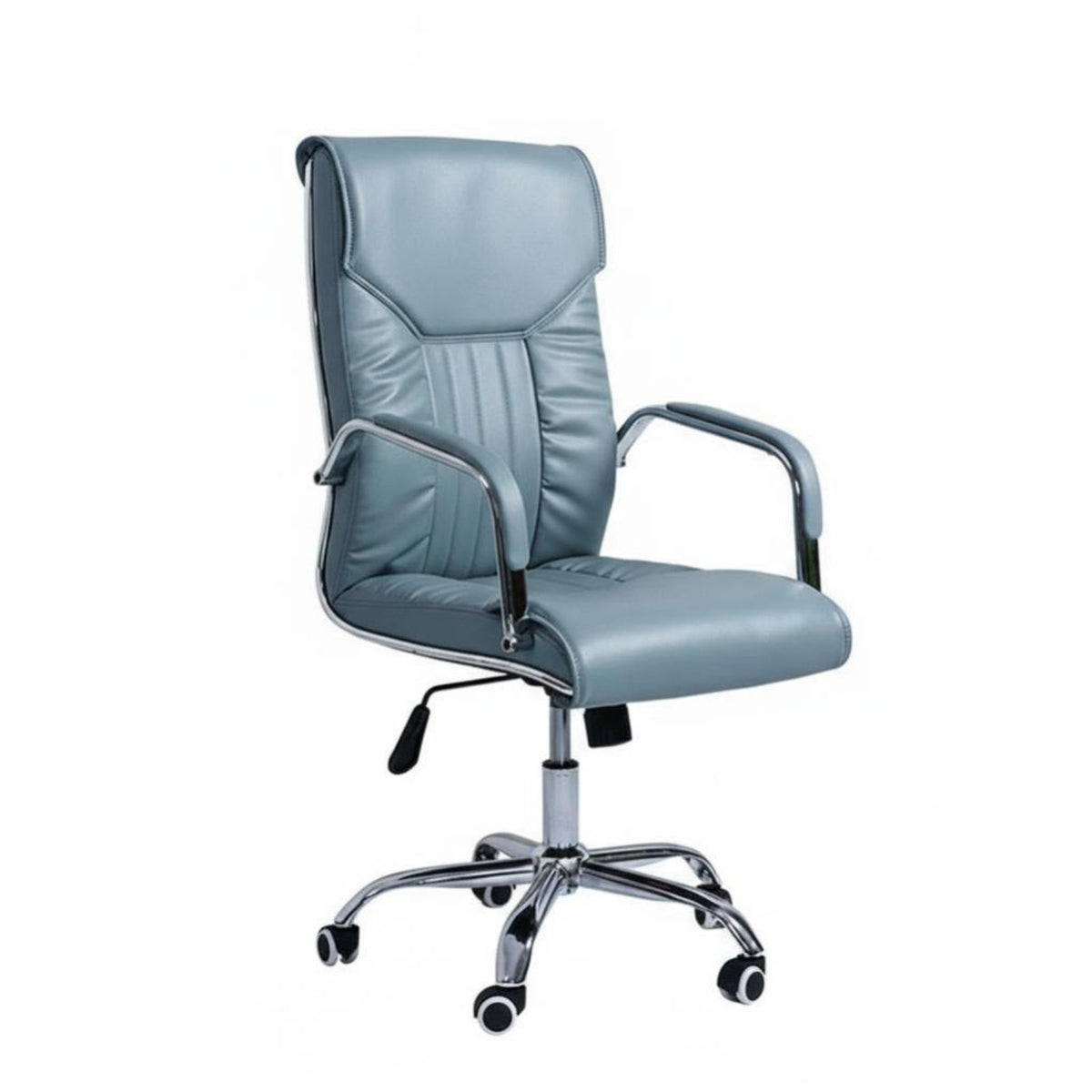 Adjustable Height High-Back Executive Chair Ergonomic Design Office Furniture Stable Five-Pronged Base Swivel Seat Padded Armrests for Executives, Distance Workers, Students, Study Room