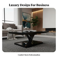 Light Luxury stylized Modern Office Sofa and Table Set Minimalist design Reception Area Furniture configurable configuration professional Furnishing adaptable Application for Interior Designers, Business Owners, Clients, Waiting Room, Salon