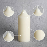 Soy Pillar Candles Ivory White Soy Soy-Based Material Candle Minimalist Unscented Candle for Minimalism Enthusiasts, Home Decor, Tabletop Styling