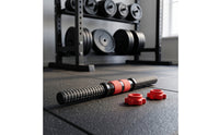 Dumbbell Connecting Rod Anti-Slip Dumbbell Extension Bar with Locking Nuts Textured for Weightlifters, Home Gym