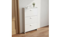 Space-Saving Slim Tip-out Shoe Cabinet Large Capacity Narrow Entryway Shoe Storage Easy to Clean Scratch-Resistant for Hallway