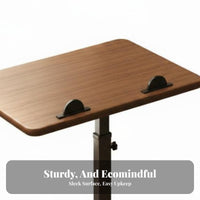 Height Adjustable Rolling C-Shaped Tray Table Movable with casters Rolling C-Shaped Stand Foldable Design Overbed Desk Multi-Purpose for Patients, Bedridden Individuals Women, Hospital Room, Nursing Home, Bedroom