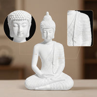Meditating Buddha Statue Resin Buddhist Figurine Small Mini Buddha Statue Minimalist for Buddhists, Meditators, Meditation Corner, Altar, Tea Room, Entryway