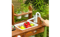 Children's Outdoor-Pretend Kitchen Storage Space Pretend Cooking Area Unit Sink Area for Outdoors