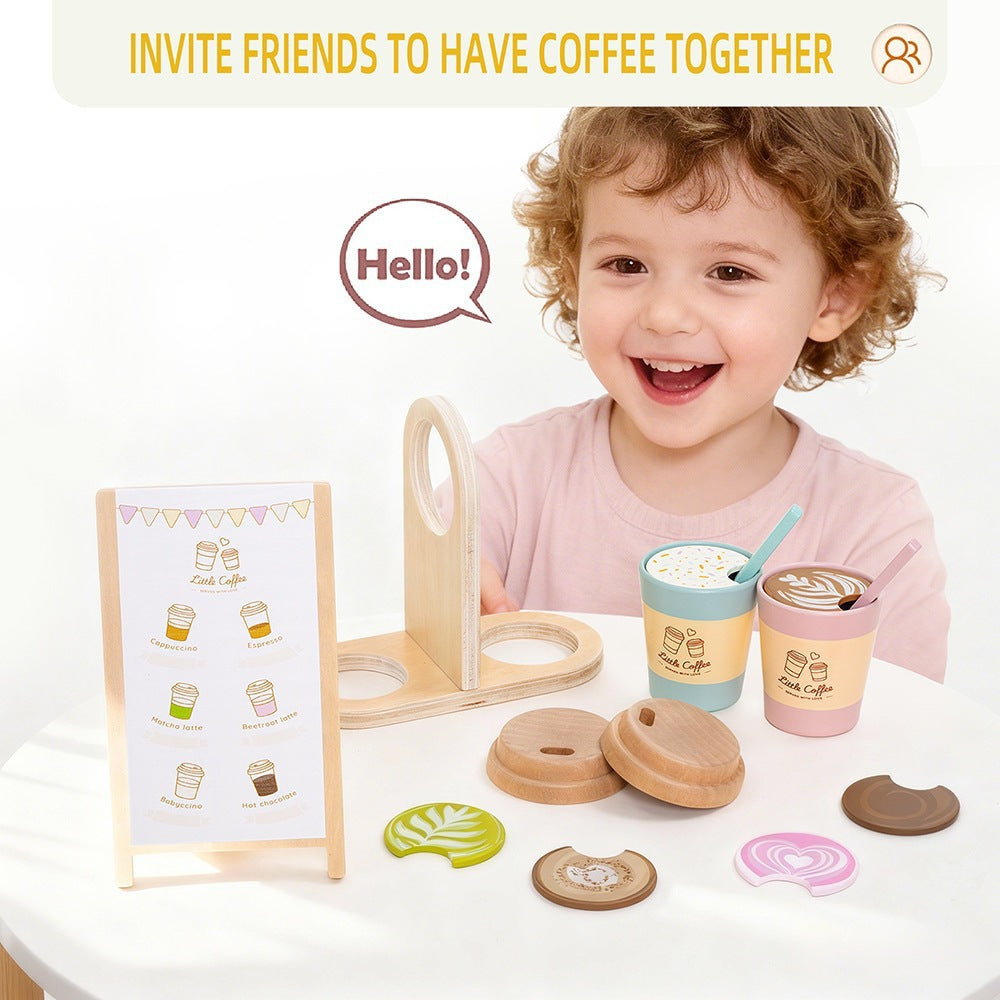 Wooden Pretend Play Afternoon Tea Set Toy
