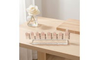 Nail Shape Display Sign Acrylic Sign with Base Transparent for Reception Desks