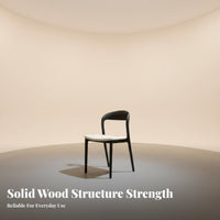 Comfortable Seating Solid Wood Dining Chair Ergonomic Design Nordic Design Wooden Chair Long-Lasting Construction Easy to Clean for Interior Designers, Apartment Dwellers, Hotel, Cafe, Living Room, Office