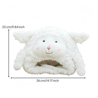 Soft Sheep Head Cover Photo Prop Lamb Ear Headband White