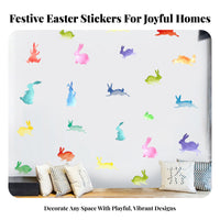 Cartoon Easter Wall Sticker Easy to Apply children's Room Wall Art Reusable Peel and Nursery Decal for Families, Parents, Walls, Playroom, Refrigerator