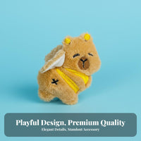Cute Design Capybara Bee Stuffed Toy Multi-Purpose Winged Capybara Brooch Soft and Soft for Teenagers, Crafters, Backpack Decoration