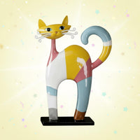 Cartoon Feline Figurine Gift House Decoration Long-Lasting for Stage Performance