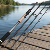 Carbon Fiber Bass Fishing Rod, ML Action Multi Piece Travel Fishing Rod, Portable Four-Section Spinning Rod, Lightweight Easy Transport Rod