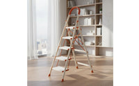 Foldable 4-Step Household Ladder Heavy Duty Folding Step Ladder Non-Slip Feet Comfort Grip Handle for Garage