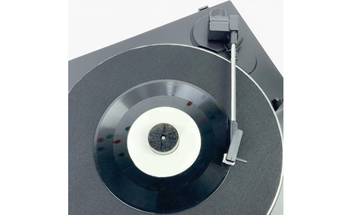 Large-Hole 45 Rpm Adapter Cross-Slot Vinyl Spindle Adapter ABS Plastic Audio Accessory Glossy Finish