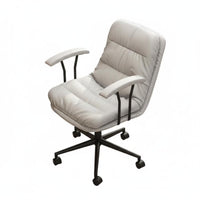 Height Adjustable Armless rotating Chair Minimalist Design Office Furniture with Casters Computer Seating Curved spine supportrest for Students, Home Workers, Adults, Study Room, Small Spaces, Bedroom