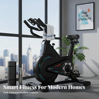 Silent Operation Indoor Cycling Bike Adjustable Resistance Indoor Cycling Bike Heavy Duty Fitness Equipment Comfortable Seat for Adults, Women, Home
