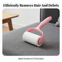 Reusable Handle Sticky Lint Roller Gentle on Clothes Pet Remover Roller 360° Rotation for Homeowners, Car Owners, Clothing, Home, Travel