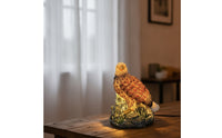 Hand-Painted Eagle Lamp with Rocky Base Warm Glow Eagle Night Light Decorative Low Heat for Bird Watchers, Nature Lovers