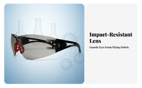 Gender-Neutral Anti-Splash Safety Eyewear High Clarity Lenses Clear Safety Glasses Windproof for Laboratory Workers, Cyclists