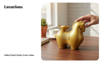 Alloy Material Rotating Yuanbao Horse Figurine Ideal Gift Wealth Horse Ornament for Business Owners, Office, Desk