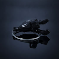 Rear Derailleur with Thumb Shifter Cable-Actuated Bike Shifting Component Rear Derailleur Matte Black Thumb Shifter Long-Lasting
