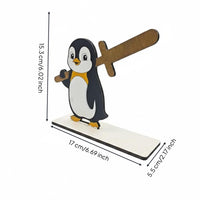 Wooden Animal Tissue Holder Compact Countertop Cute Animal Paper Towel Stand Space Saving Desktop Tissue Rack for Kitchen