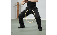 Wing Chun Leg Hoop Portable Wooden Wing Chun Circle Smooth Polished Surface Fighting Arts Thigh Hoop for Outdoor