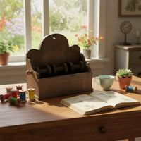 Distressed Tabletop Display Shelf Decorative Home Decor Stable Storage Furniture for Photo Staging