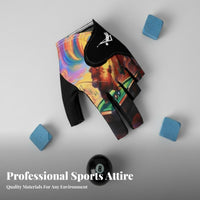 Three-Finger Snooker Glove Breathable Opening Finger Pool Cue Glove Sweat-Wicking Athletic Accessory for Men, Amateurs, Tournaments, Home Use, Game Room