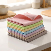 Non-linting Microfibre Cloth for Glass and Mirrors, 30x40cm Microfibre Cloth for Cleaning Supplies, Washable Polyester-Nylon Material
